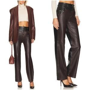 L'Academie Clarette Leather Pant 100% Leather Size Medium NWT $458